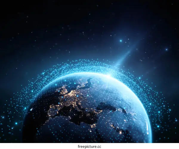 Global Network Earth Illustration