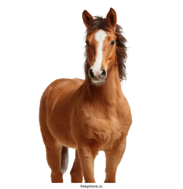 [Transparent Background PNG]Portrait of a Beautiful Chestnut Horse