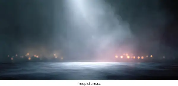 Spotlight Abstract Empty Concrete Stage