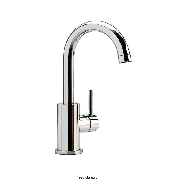[Transparent Background PNG]Modern Chrome Kitchen Faucet Design