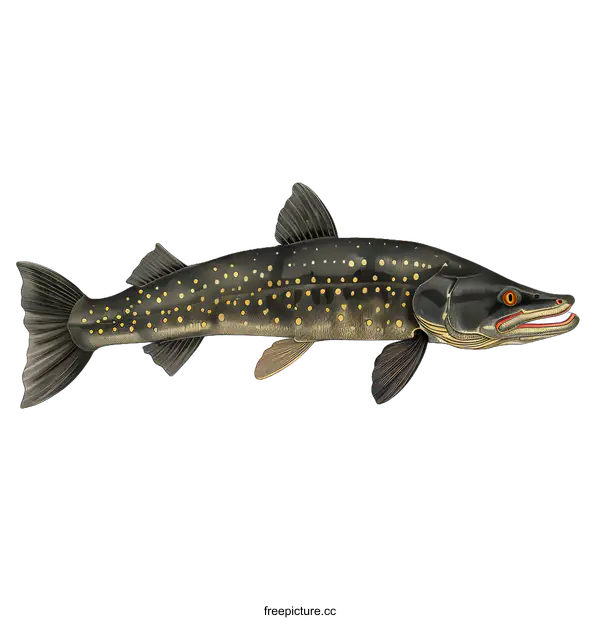 [Transparent Background PNG]Illustration of a Lake Trout Fish