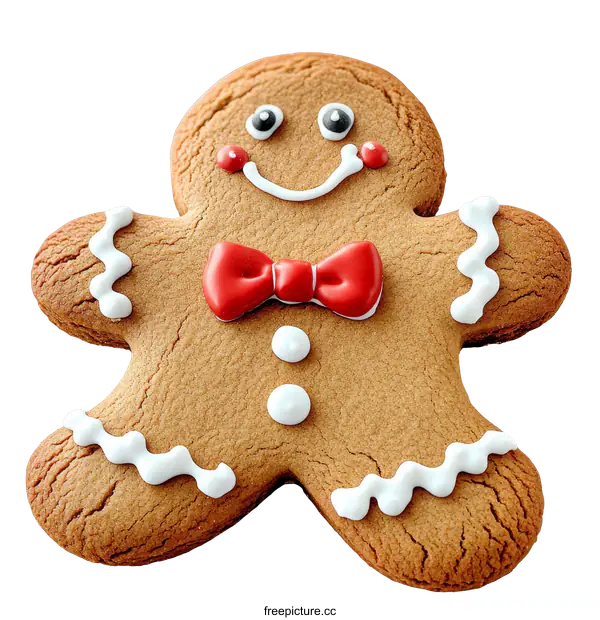 [Transparent Background PNG]Delicious Christmas Gingerbread Man Cookie