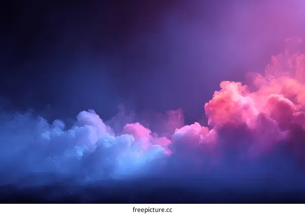 Abstract Colorful Smoke Cloud Background