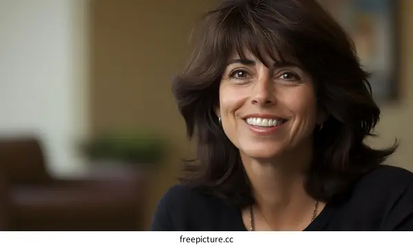 Portrait of a Woman with a Smile