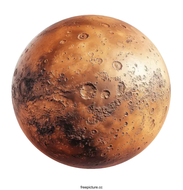 [Transparent Background PNG]Mars Planet Realistic Illustration