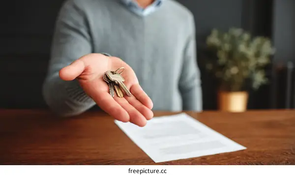Real Estate Keys Handing Over Transaction