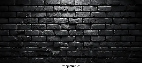 Dark Gray Brick Wall Background Texture