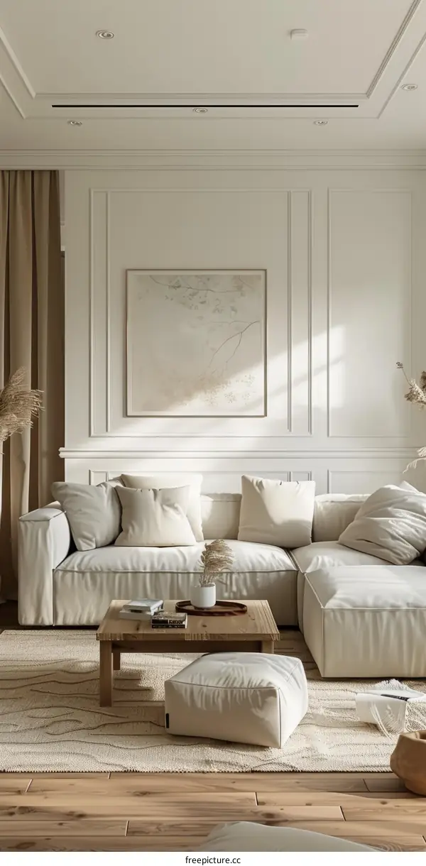 Bright and Airy Scandinavian Living Room Interior