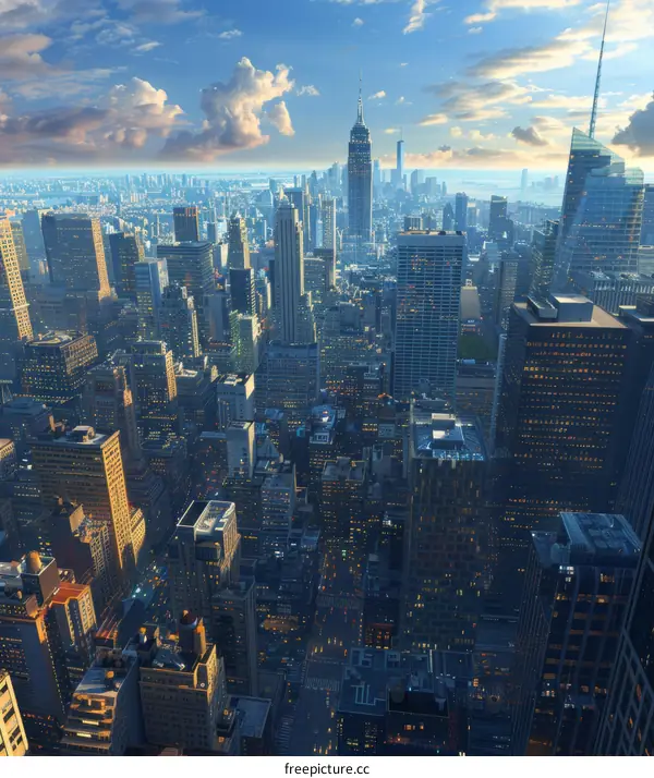 Manhattan Skyline Sunset