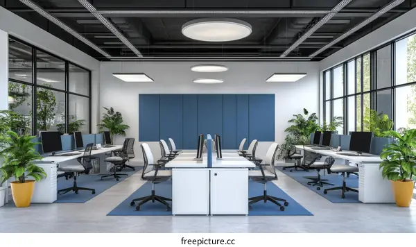 Modern Open Plan Office Workspace Design