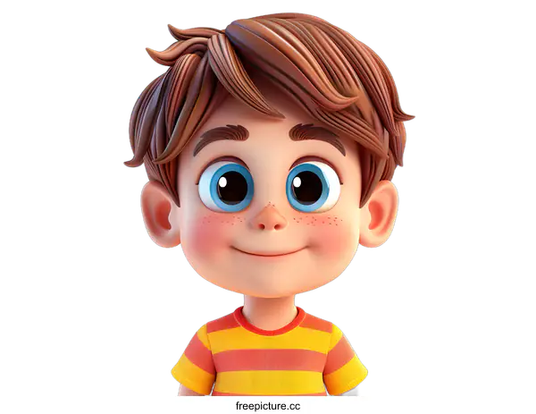 [Transparent Background PNG]Portrait of a happy smiling boy