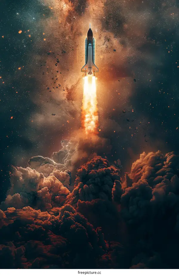 Space Shuttle Atlantis Launches into Orbit