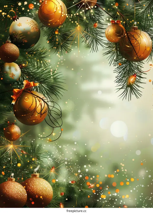 Christmas ornaments hanging on a Christmas tree