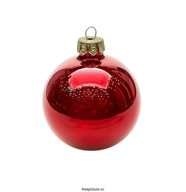 [Transparent Background PNG]Red Christmas Ornament on White Background