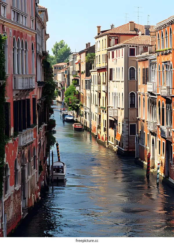 Canal view of Venice Italy