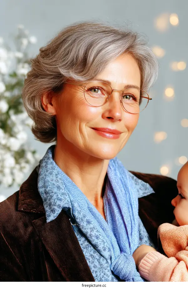 Portrait of a Woman Holding a Baby