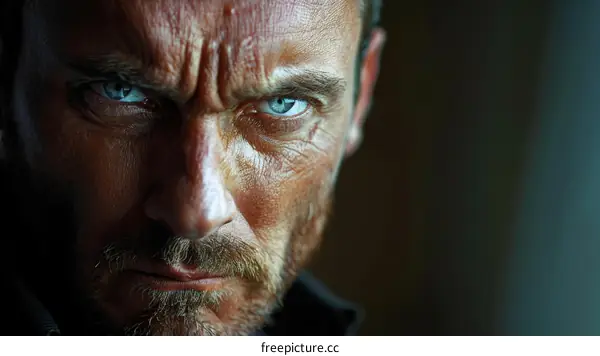 Closeup Portrait of a Caucasian Man