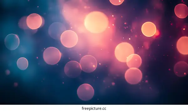 Abstract Bokeh Background with Colorful Circles