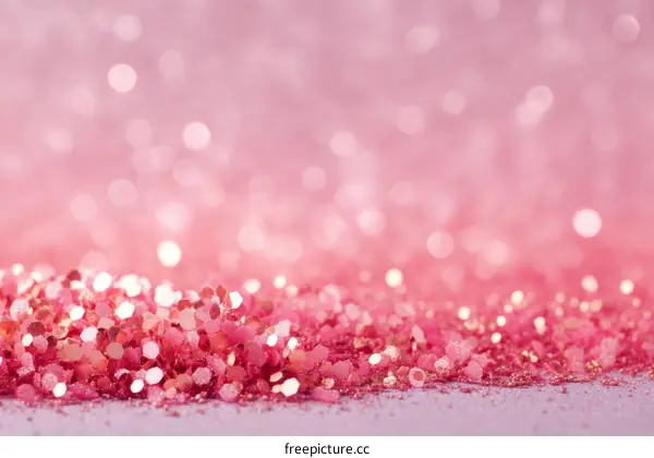 Pink Glitter Background with Bokeh