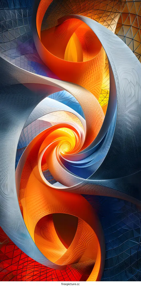 Abstract Swirls of Color and Texture