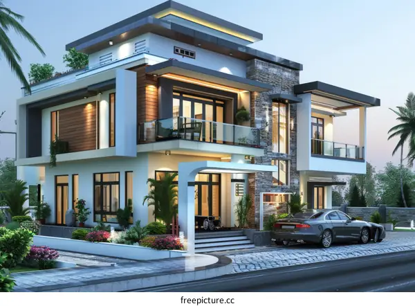 Modern House Exterior Design with Landscaping