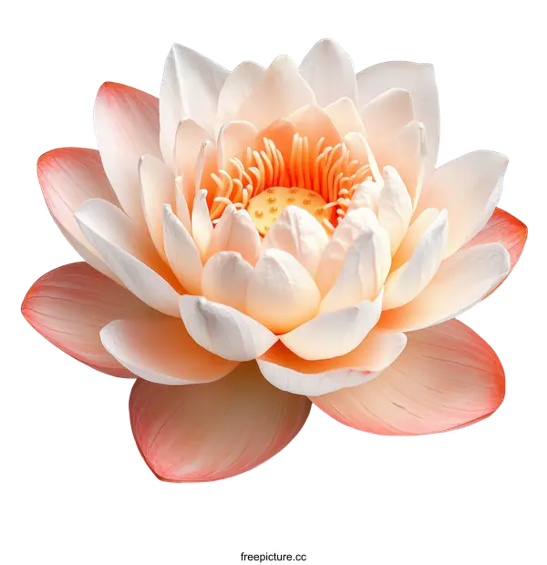 [Transparent Background PNG]Closeup of a Beautiful Lotus Flower