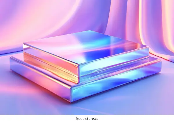 Colorful Holographic Display Podium