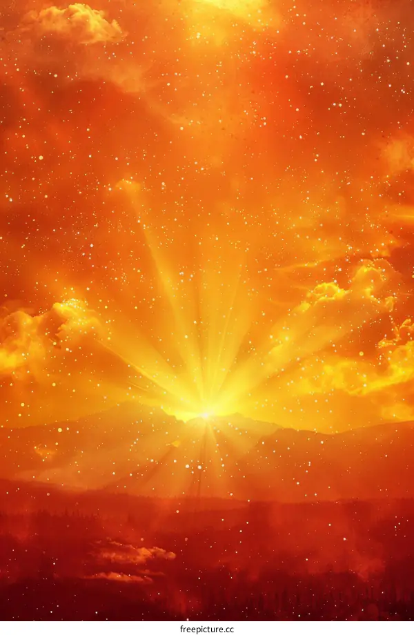 Sunset Over the Mountains