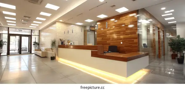 Modern Office Lobby Reception Area Design