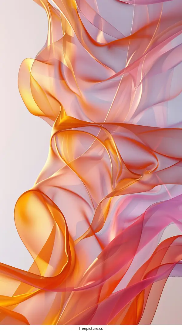 Abstract Colorful Painting with Fluid Geometric Shapes