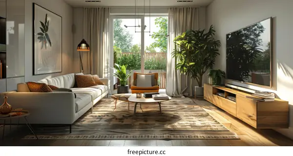 A living room in IKEA style