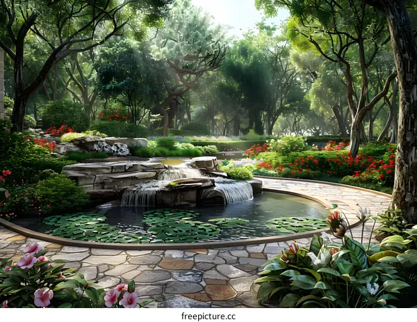 Chinese garden landscape design renderings