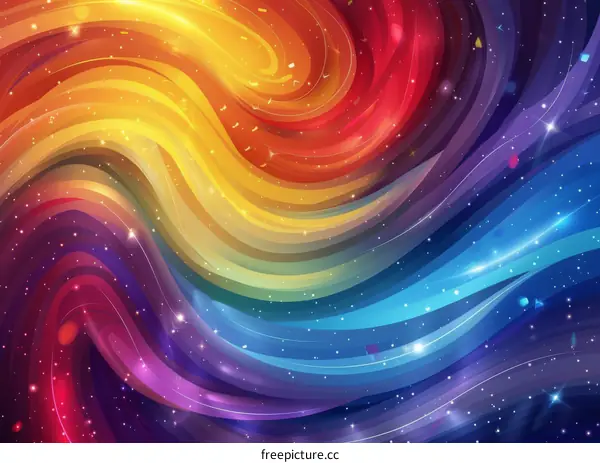 Cosmic Tapestry: A Colorful Nebula