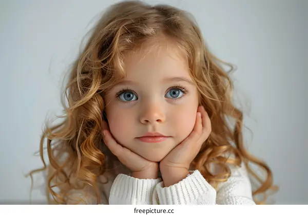Portrait of a Young Girl with Blue Eyes