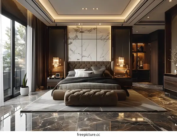 Modern luxury bedroom interior design