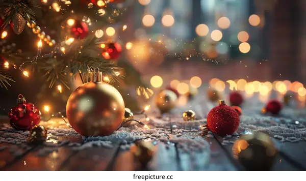 Red and Gold Christmas Tree Ornaments