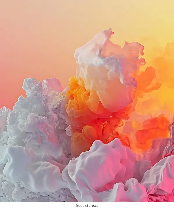 Abstract Colorful Smoke Clouds Background