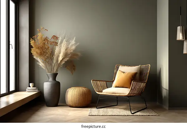 Modern Boho Living Room Interior Design