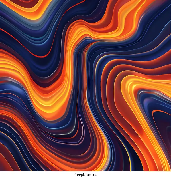 Abstract Colorful Wavy Lines Background