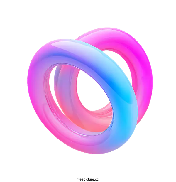 [Transparent Background PNG]Abstract Colorful Intertwined Rings