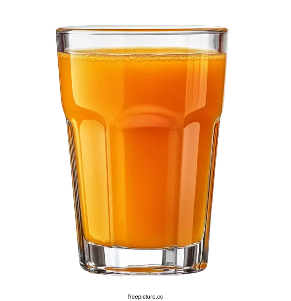 [Transparent Background PNG]Glass of Orange Juice Close-up