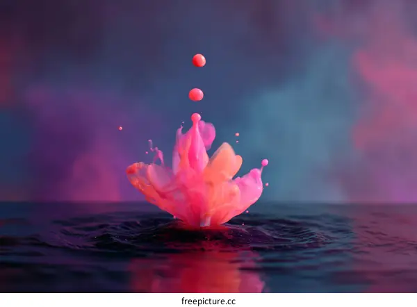 Abstract Colorful Liquid Splash Art