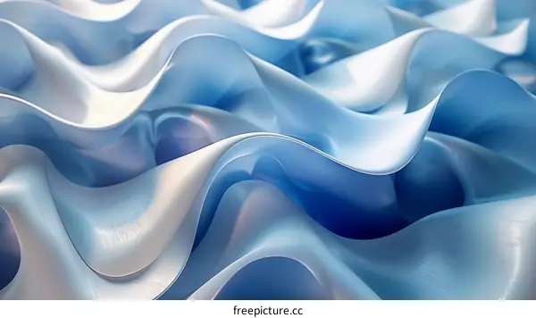 Blue and white waves