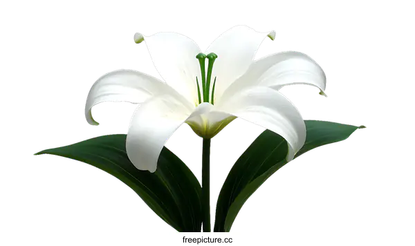 [Transparent Background PNG]Beautiful White Lily Flower Image