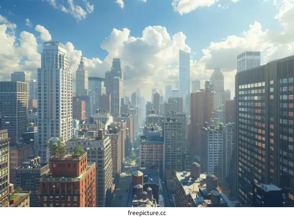New York City Skyline Panorama View
