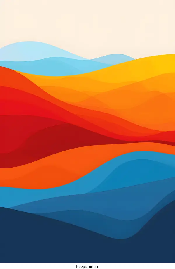 Abstract Colorful Wavy Background