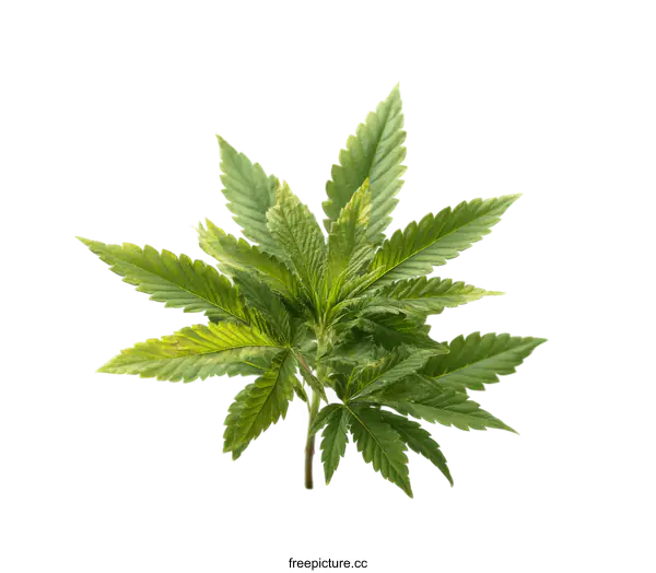 [Transparent Background PNG]Closeup of a Cannabis Plant
