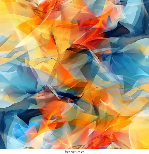 Abstract Colorful Geometric Design