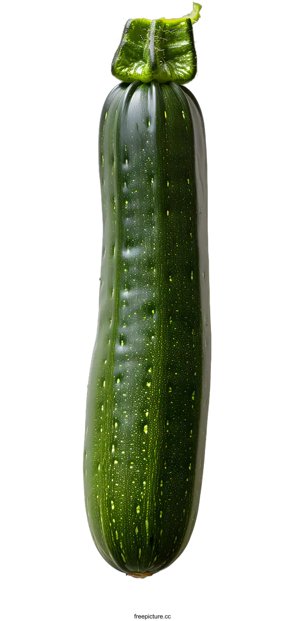 [Transparent Background PNG]Green Zucchini Isolated on White Background