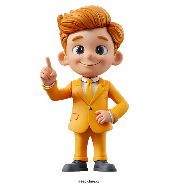 [Transparent Background PNG]Young Businessman Cartoon Character